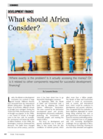 Development Finance : what should Africa consider?