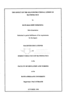 The effect of the self-instructional lesson in mathematics
