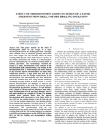 Effect of thermosyphon limits on design of a taper thermosyphon drill for dry drilling operation
