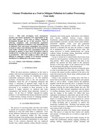 Cleaner production as a tool to mitigate pollution in leather processing: case study
