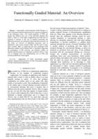 Functionally graded material: an overview