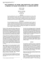 The experience of work circumstances and stress: a profile of flight engineers in a labour dispute.