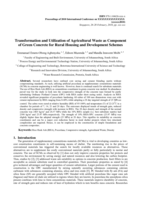 Transformation and utilization of agricultural waste as component of green concrete for rural housing and development schemes