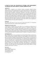 A study of how the utilisation of optimal cost management techniques influence medical scheme administrators