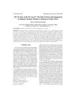 "Do we stay or do we leave?” : the role of trust and engagement in students’ decision whether to remain in South Africa