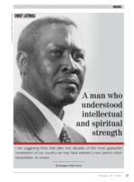 Chief Luthuli : a man who understood intellectual and spiritual strength