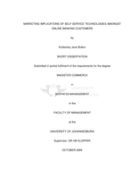 Marketing implications of self-service technologies amongst online banking customers