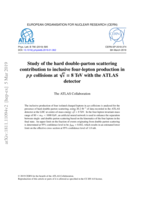 Study of the hard double-parton scattering contribution to inclusive four-lepton production in pp collisions at √  = 8 TeV with the ATLAS detector