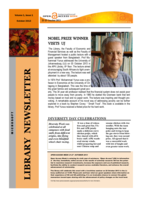 Library newsletter, vol. 1, issue 1, Oct. 2013