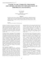 A model for the underlying philosophy and criteria for effective implementation of performance management.