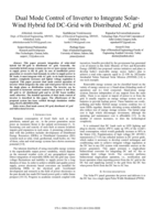 Dual mode control of inverter to integrate solar-wind hybrid fed DC-grid with distributed AC grid