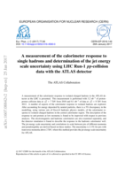A measurement of the calorimeter response to single hadrons and determination of the jet energy scale uncertainty using LHC Run-1 pp-collision data with the ATLAS detector