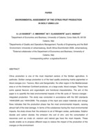 Environmental assessment of the citrus fruit production in Sicily using LCA