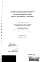 A treatment protocol for the treatment of cervical facet syndrome comparing the use of cryotherapy before or after the chiropractic adjustment