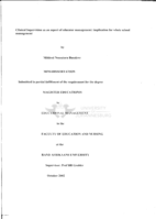 Clinical supervision as an aspect of educator management : implication for whole school management