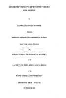 Students' misconception of forces and motion