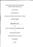 Using competitive intelligence in determining potential competitor strategies