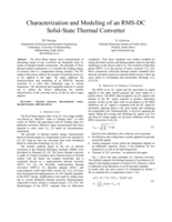 Characterization and modeling of an RMS-DC solid-state thermal converter