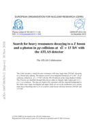 Search for heavy resonances decaying to a Z boson and a photon in pp collisions at √s = 13 TeV with the ATLAS detector
