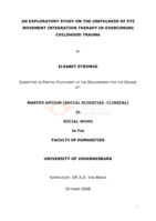 An exploratory study on the usefulness of eye movement integration therapy in overcoming childhood trauma