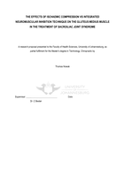 The effects of ischaemic compression vs integrated neurosmuscular inhibition technique on the gluteus medius muscle in the treatment of sacroiliac joint syndrome