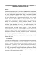 Measuring university students’ perceptions about the role of self-efficacy on entrepreneurial intentions in Cape Town