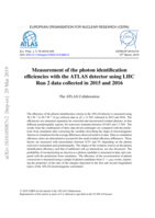 Measurement of the photon identification effici ncies with the ATLAS detector using LHC Run 2 data collected in 2015 and 2016