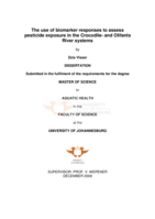 The use of biomarker responses to assess pesticide exposure in the Crocodile- and Olifants River systems