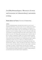 Jozi rhythmanalogues : measures of sense and nonsense in Johannesburg’s automatic writing