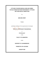 Attitudes towards bisexual men and women: the relationship between respondents' attitudes and their sexual orientation