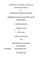 The study of cultural conflict in D.P. Moloto's novels