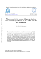 Measurement of the prompt J/ψ pair production cross-section in pp collisions at √s = 8 TeV with the ATLAS detector