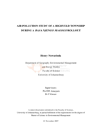 Air pollution study of a Highveld township during a Basa njengo Magogo rollout
