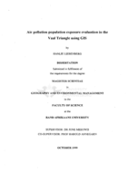Air pollution population exposure evaluation in the Vaal Triangle using GIS