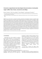 Structural, compositional and mineralogical characterization of carbonatitic copper sulfide: Run of mine, concentrate and tailings