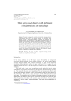 Thin spray rock liners with different concentrations of nanoclays