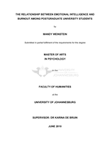 The relationship between emotional intelligence and burnout among postgraduate university students
