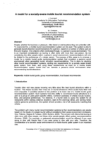 A model for a socially-aware mobile tourist recommendation system