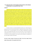 Love beyond colour : the formation of interracial gay men's intimate relationships in post-apartheid South Africa