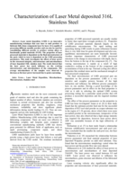 Characterization of laser metal deposited 316L stainless steel