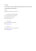 Lucky guess? applying Rasch measurement theory to Grade 5 South African mathematics achievement data