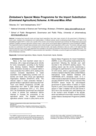 Zimbabwe’s special maize programme for the import substitution (command agriculture) scheme: a hit-and-miss affair