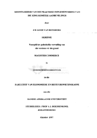 Moontlikheid van die praktiese implementering van die King-komitee aanbevelings