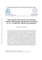 Measurement of the ratio of cross sections for inclusive isolated-photon production in pp collisions at √s = 13 and 8 TeV with the ATLAS  detector