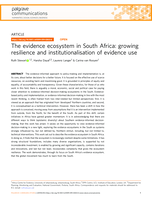 The evidence ecosystem in South Africa: growing resilience and institutionalisation of evidence use