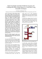Improving single classifiers prediction accuracy for underground water pump station in a gold mine using ensemble techniques