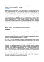 Developing innovative training material for novice knowledge portal users