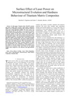 Surface effect of laser power on microstructural evolution and hardness behaviour of titanium matrix composites