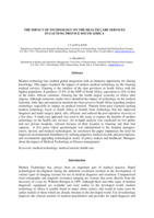 The impact of technology on the health care services in Gauteng Province, South Africa