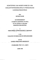 Monitering van aksieplanne en van doelwitverwesenliking in persoonlike leierskapskonteks